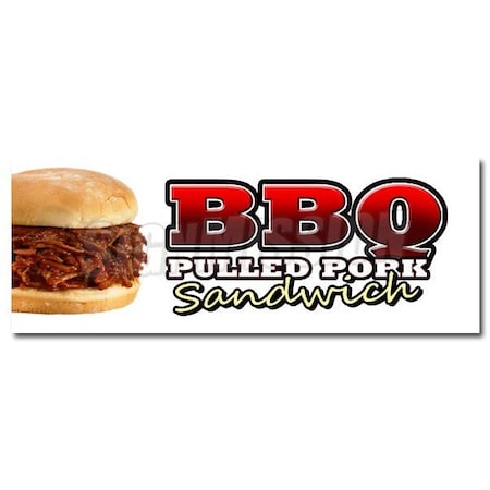 Signmission 12in BBQ PULLED PORK SANDWICH bar-b-que smoked slow cooked food eat, D-12 D-12 BBQ Pulled Pork Sandwich